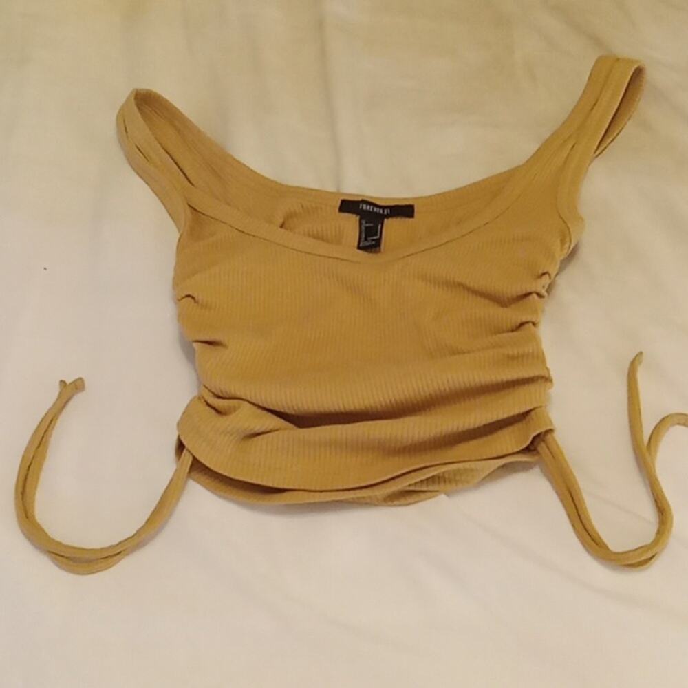 Forever 21 Women's Small Adjustable Gold Tank. Layering piece, Festival, Western